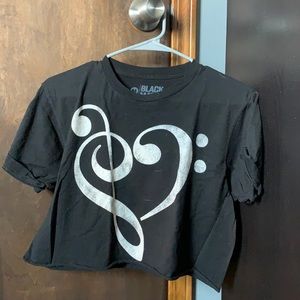 Women’s Music Note Crop Top